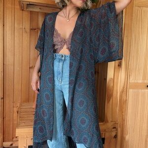 Band of Gypsies Semi Sheer Boho Kimono Duster